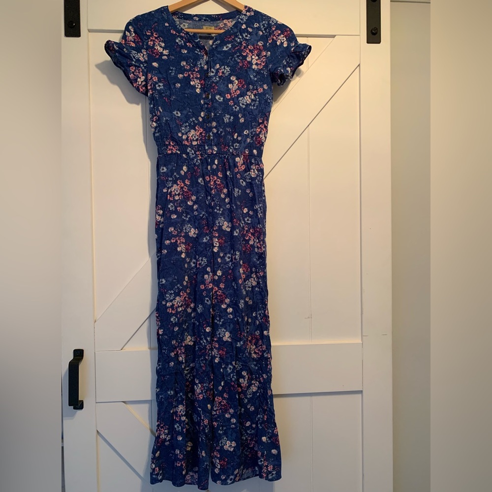 Girls size large floral jumpsuit
